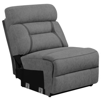 Camargue Grey Reclining Power Sectional