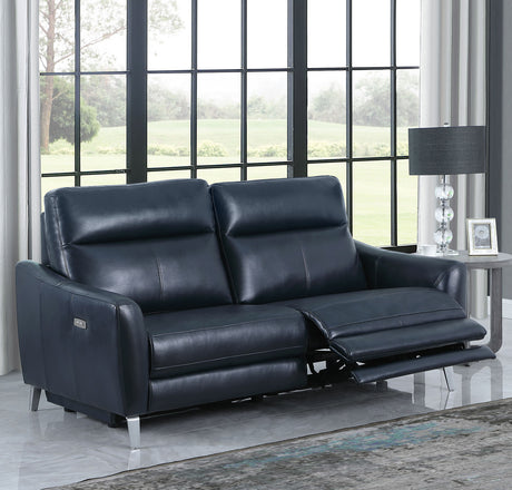 Derek Upholstered Power Sofa (Blue)