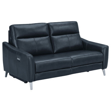 Derek Upholstered Power Sofa (Blue)