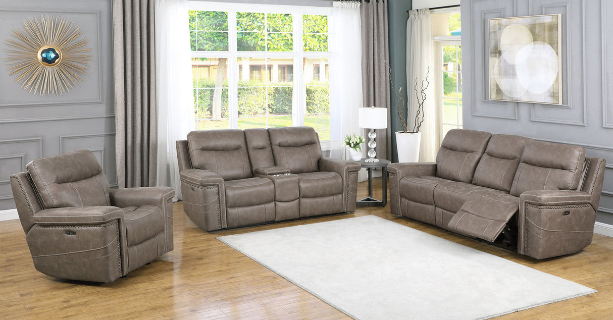 Wixom Cushion Back Power^2 Sofa Taupe