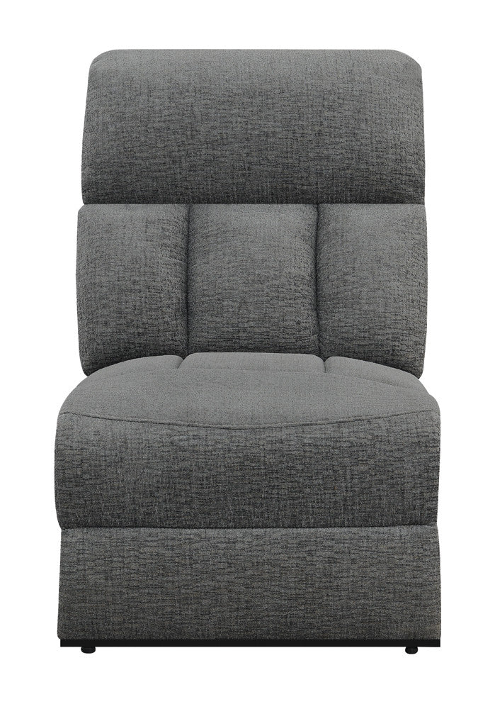 Bahrain Modular Sectional Armless Chair Charcoal