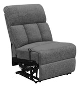 Bahrain Modular Sectional Armless Recliner Charcoal