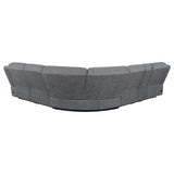 Bahrain 6-piece Upholstered Power Sectional Charcoal