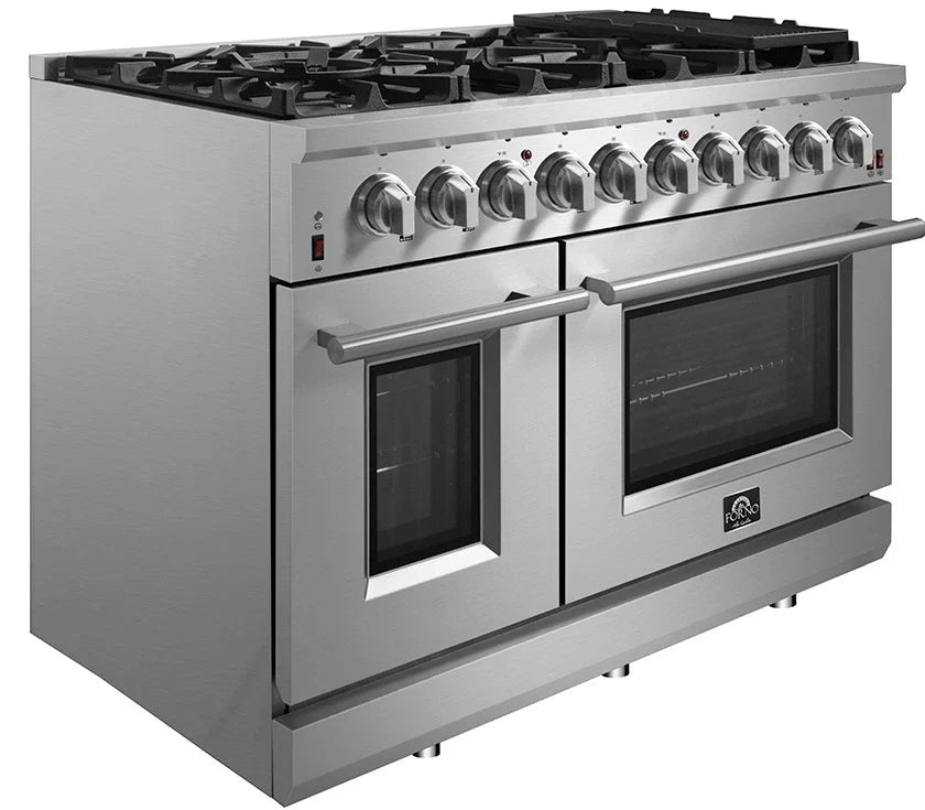 FORNO® Alta Qualita 48" Stainless Steel Pro Style Gas Range - FFSGS6239-48