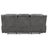 Conrad Upholstered Motion Sofa Cool Grey