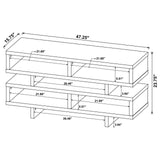 Parker TV Console with 5 Open Compartments Cappuccino