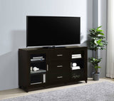 Lewes 2-door TV Stand with Adjustable Shelves Cappuccino