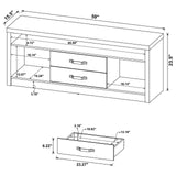 Burke 3-piece Entertainment Center Grey Driftwood