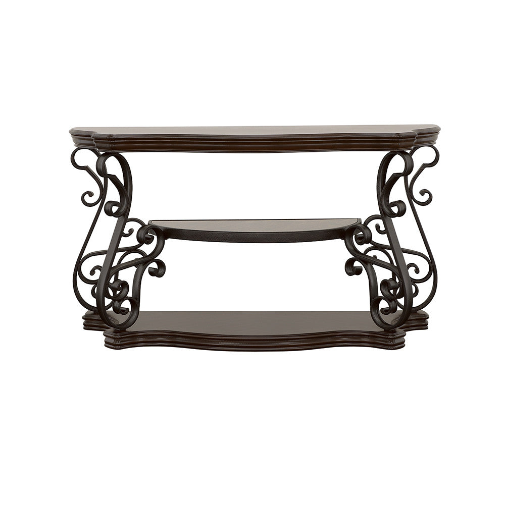 Laney Sofa Table Deep Merlot and Clear