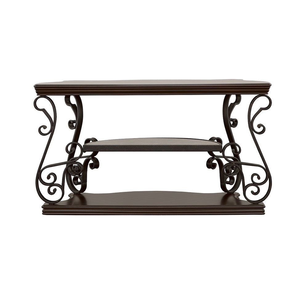 Laney Sofa Table Deep Merlot and Clear