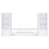 Jude 3-piece Entertainment Center With 71" TV Stand White High Gloss