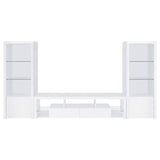 Jude 3-piece Entertainment Center With 71" TV Stand White High Gloss