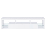 Jude 3-piece Entertainment Center With 71" TV Stand White High Gloss