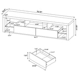 Jude 3-piece Entertainment Center With 71" TV Stand White High Gloss