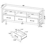 James 3-drawer Composite Wood 60" TV Stand Antique Pine