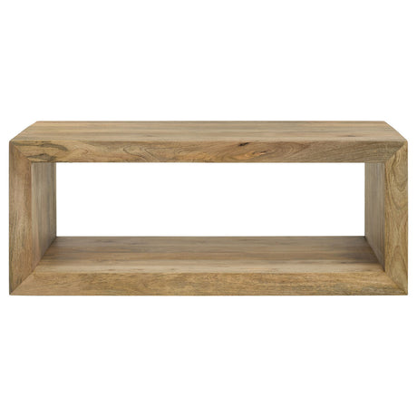 Benton Rectangular Solid Wood Coffee Table Natural