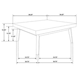 Westerly Square Wood Coffee Table with Diamond Parquet Walnut