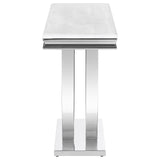 Kerwin U-base Rectangle Sofa Table White and Chrome