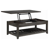 Cliffview Lift Top Coffee Table with Storage Cavities Grey