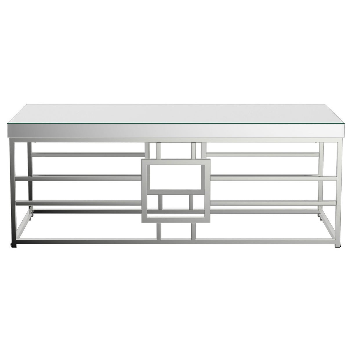 Dafina Geometric Frame Rectangular Coffee Table Chrome