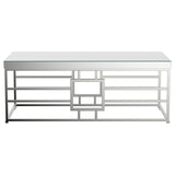 Dafina Geometric Frame Rectangular Coffee Table Chrome