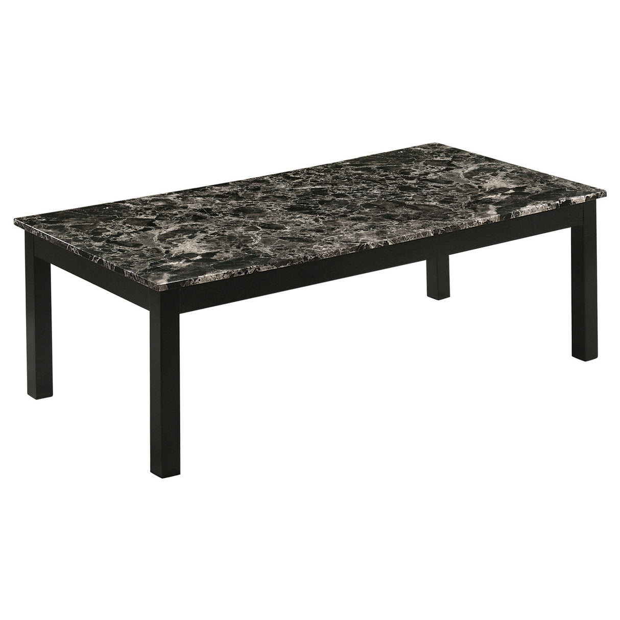 Bates Faux Marble Rectangle 3-piece Occasional Table Set Black