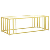 Adri Metal Frame Coffee Table Matte Brass