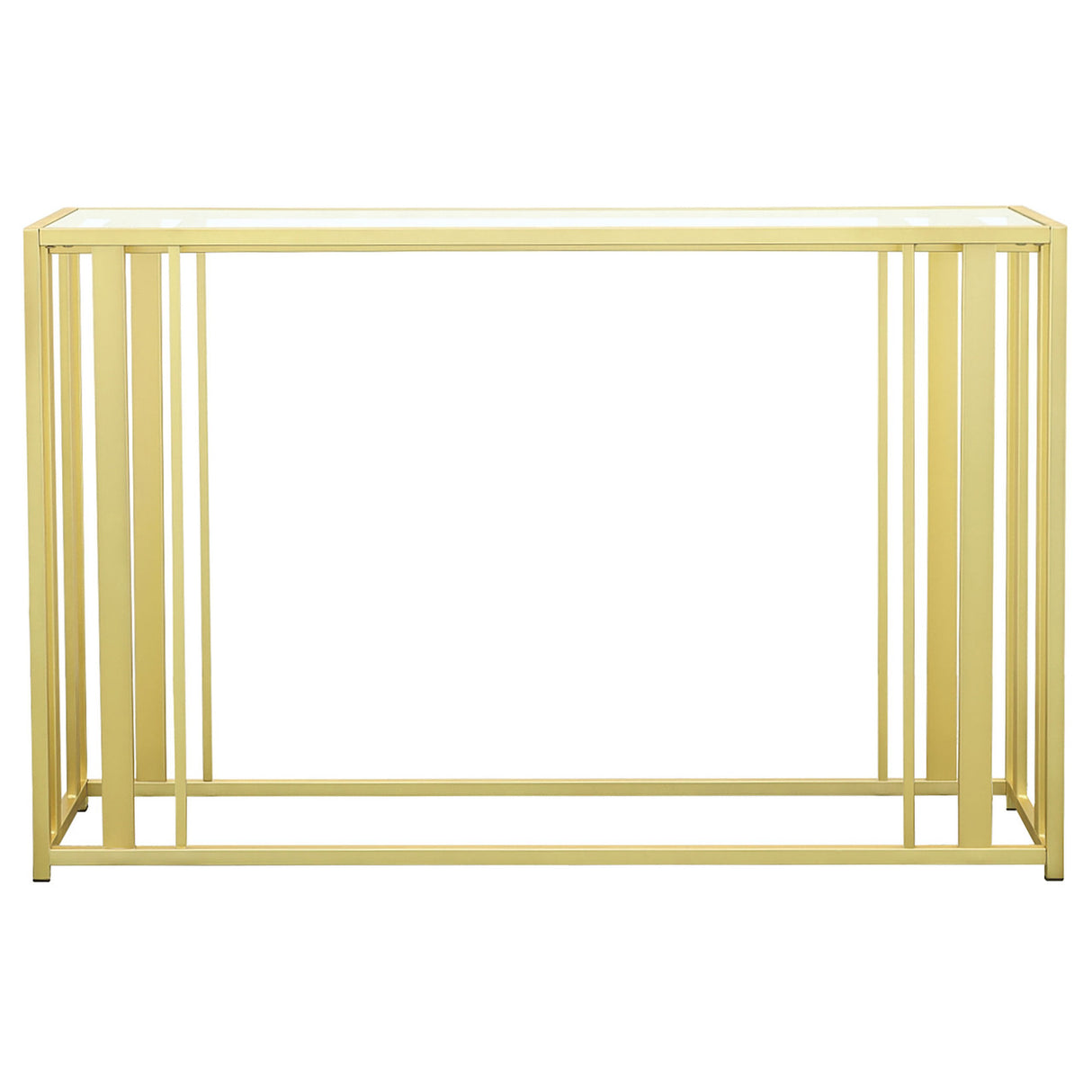 Adri Metal Frame Sofa Table Matte Brass