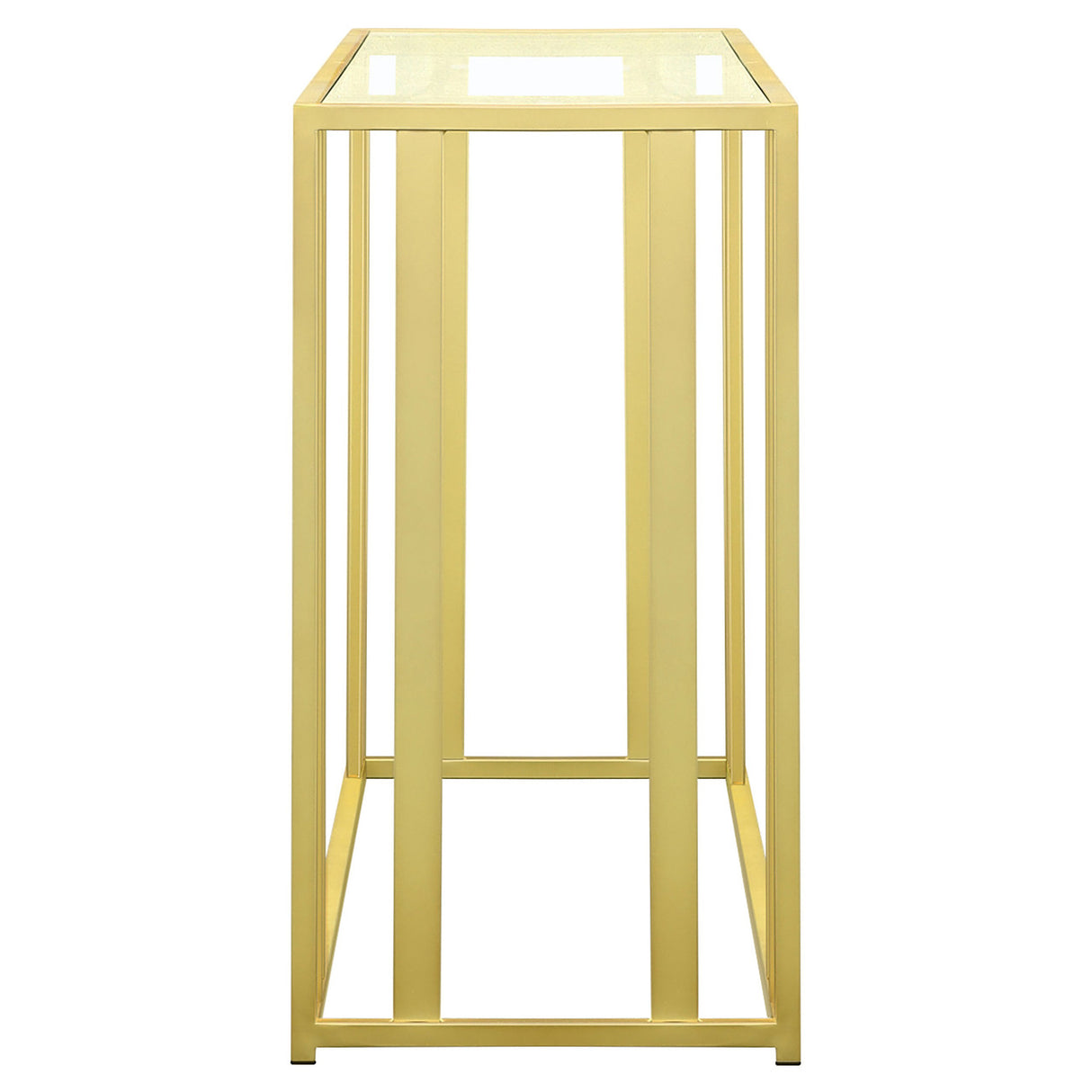 Adri Metal Frame Sofa Table Matte Brass