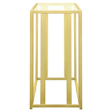 Adri Metal Frame Sofa Table Matte Brass