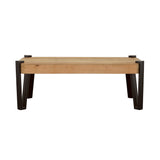 Winston Wooden Rectangular Top Coffee Table Natural and Matte Black