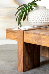 Samira Wooden Square Coffee Table Natural Sheesham