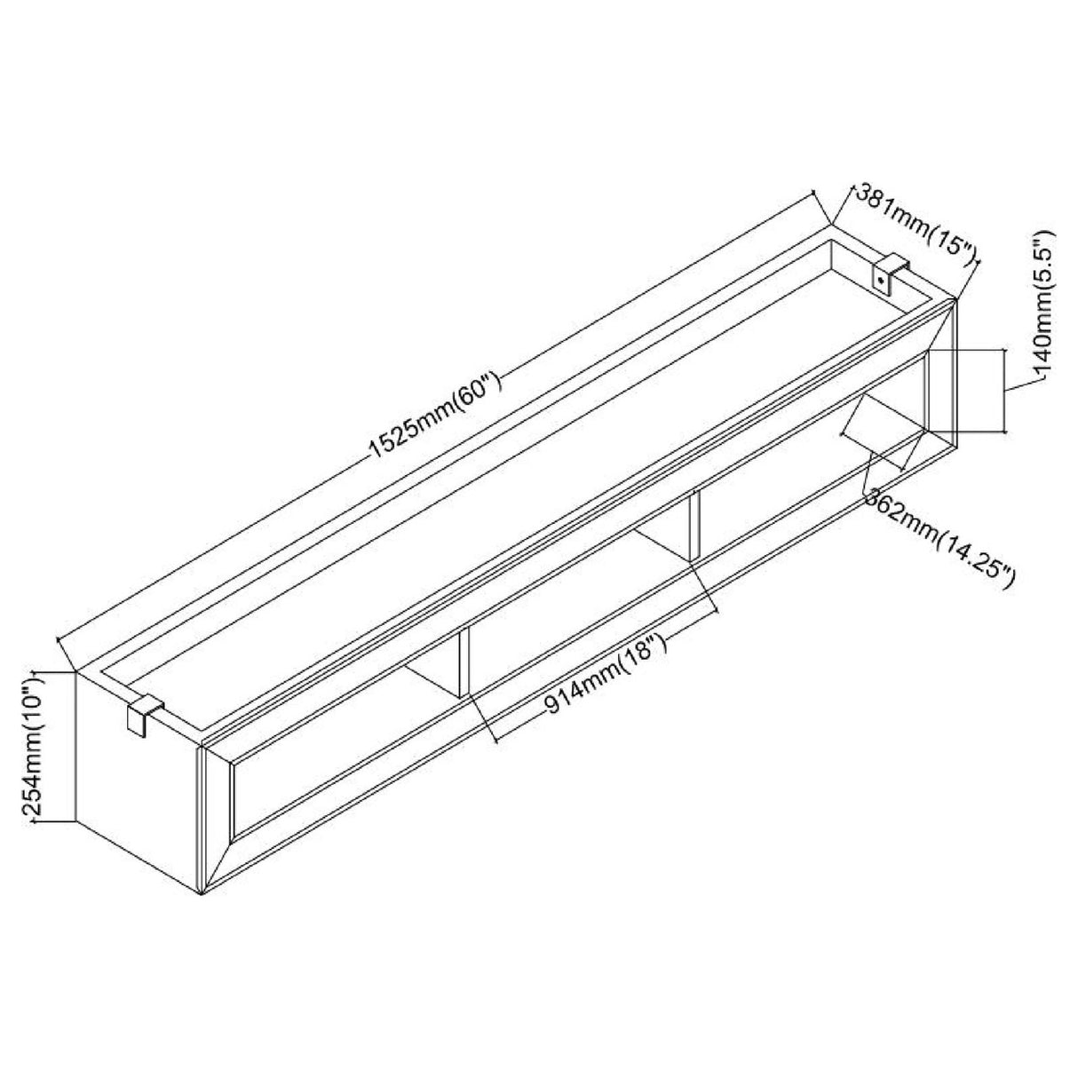 3-compartment Bridge Black Titanium and Silver