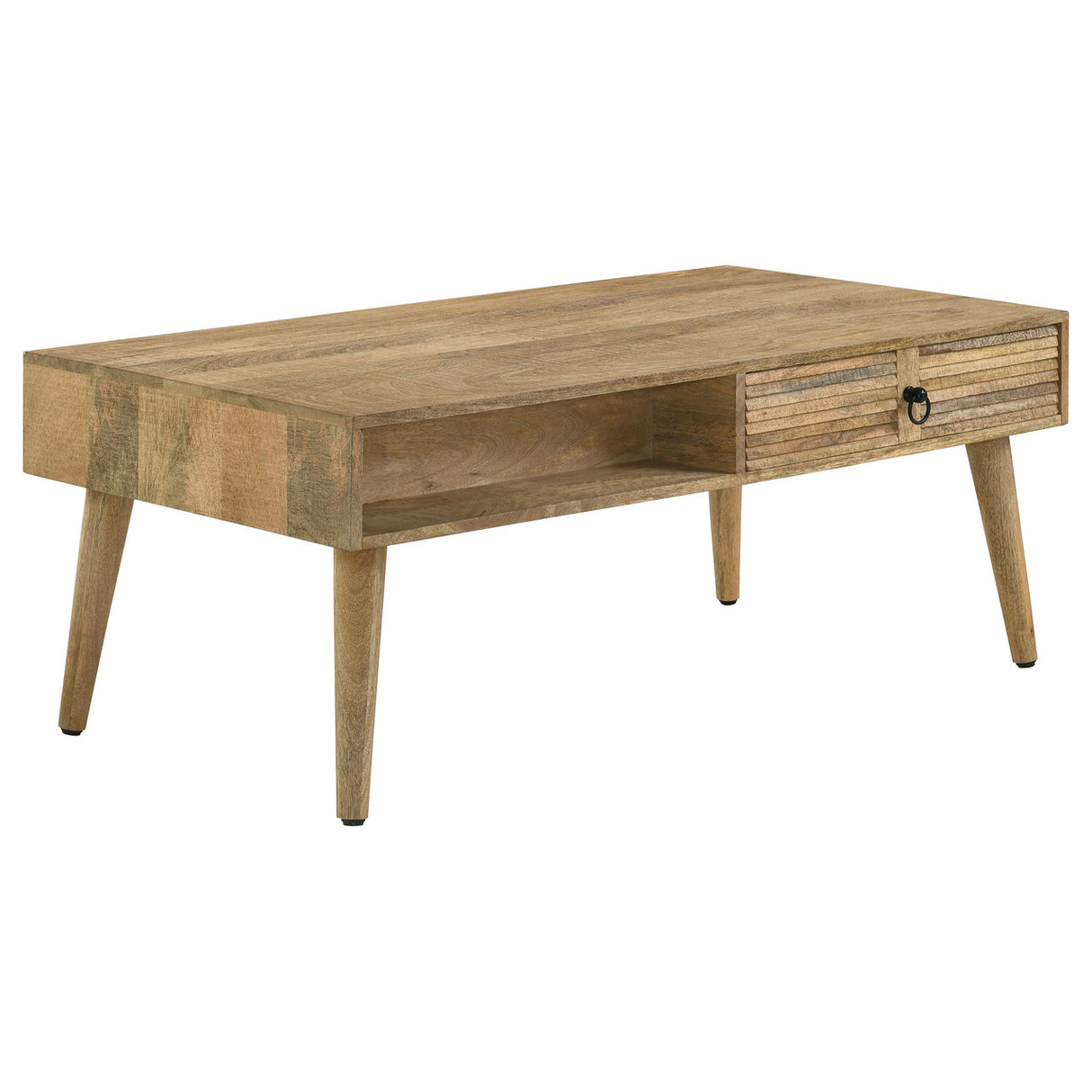 Zabel Rectangular 1-drawer Coffee Table Natural