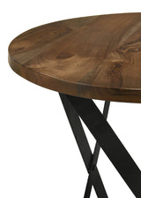 Zack Round Coffee Table Smokey Grey and Black