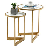 2PCS Modern Classic Yet Simper Nesting End Coffee Tables