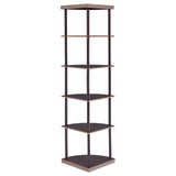 Bonwick 5-shelf Corner Bookshelf Cappuccino