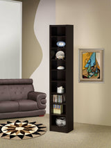 Eliam Rectangular Bookcase with 2 Fixed Shelves Cappuccino