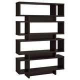 Reid 4-tier Open Back Bookcase Cappuccino