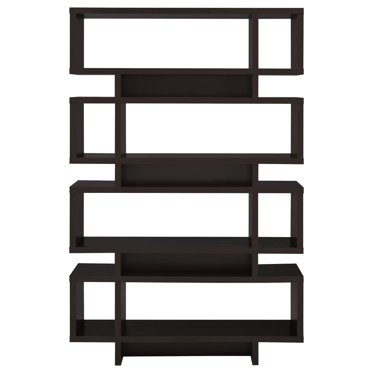 Reid 4-tier Open Back Bookcase Cappuccino