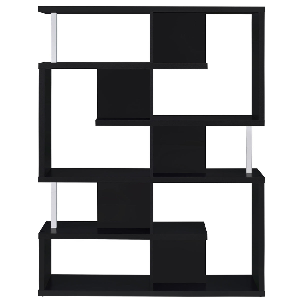 Hoover 5-tier Bookcase Black and Chrome