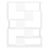 Hoover 5-tier Bookcase White and Chrome