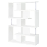 Hoover 5-tier Bookcase White and Chrome