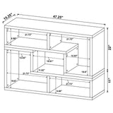 Velma Convertible TV Console and Bookcase Cappuccino