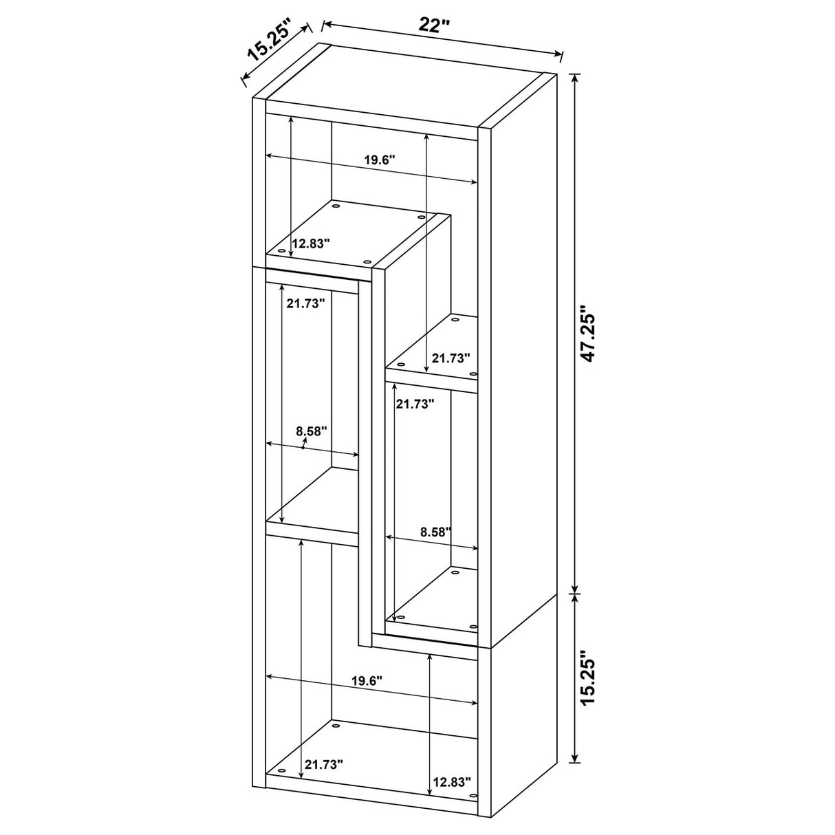 Velma Convertible TV Console and Bookcase Cappuccino