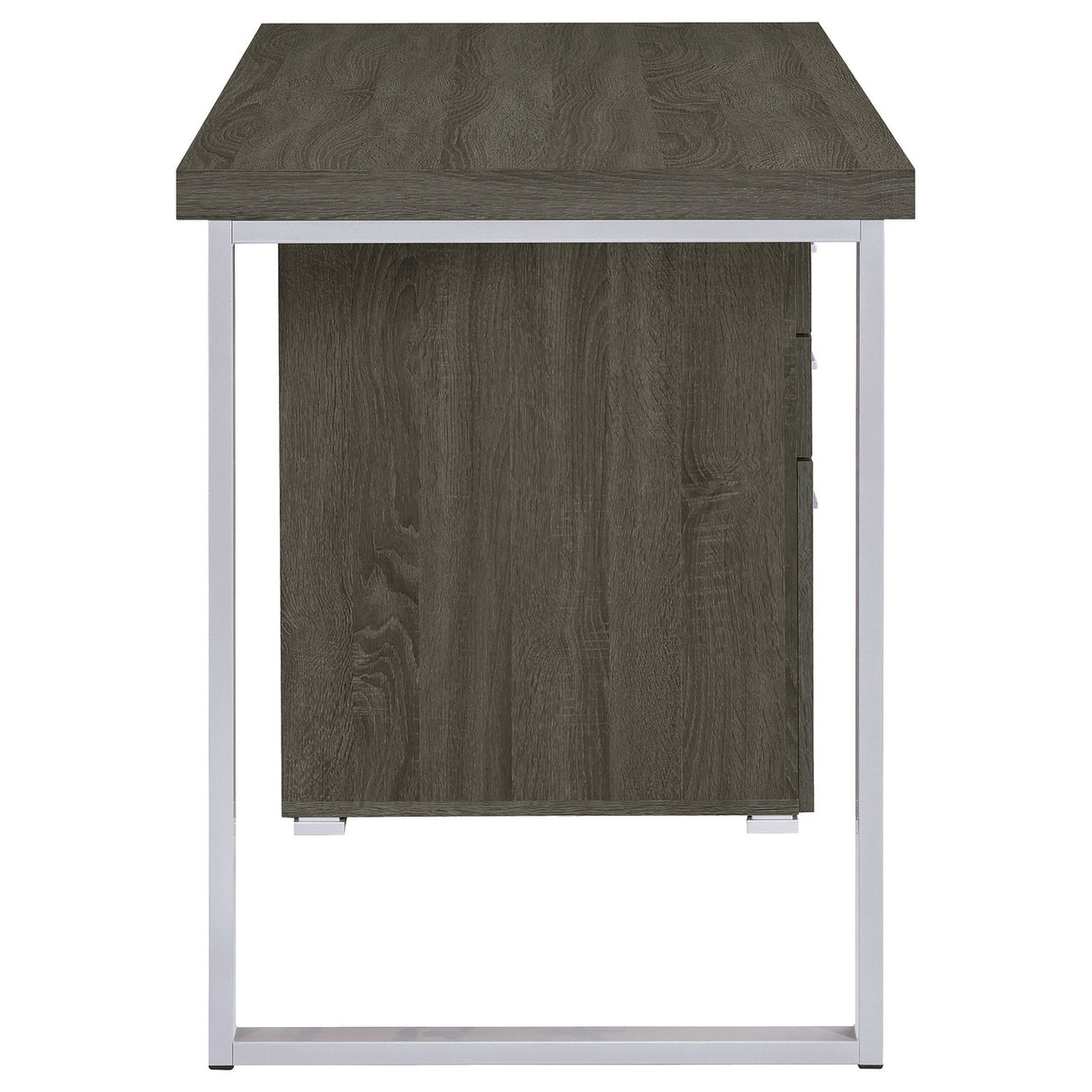 Brennan 3-drawer Office Desk Weathered Grey