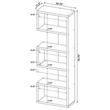 Joey 5-tier Bookcase Weathered Grey