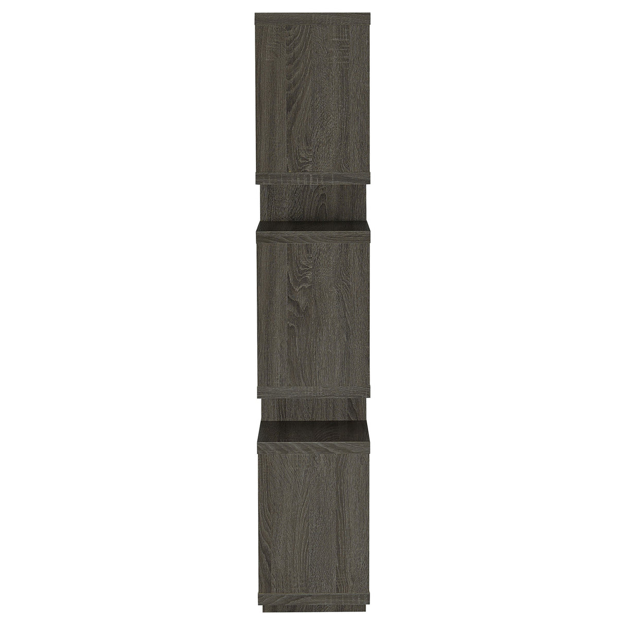 Reid 3-tier Geometric Bookcase Weathered Grey