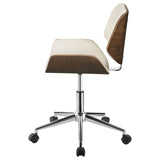 Addington Adjustable Height Office Chair Ecru and Chrome