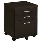 Skylar 3-drawer Mobile File Cabinet Cappuccino